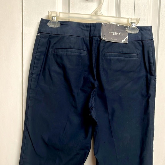 Liz Claiborne Jackie Navy Blue 4 Pocket Mid Rise Khaki Pants Size 4P NWT - Picture 5 of 8